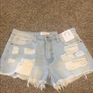 High Rise Jean Shorts